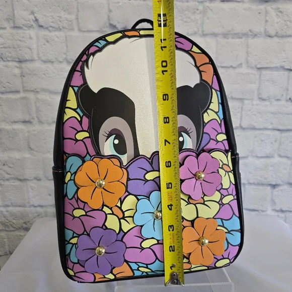 Loungefly Bambi Flower Mini Backpack Floral Blooms Colorful Disney Bag New - Picture 15 of 16